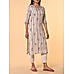 Multi colour cotton flax printed kurti with embroidery and lace detailing