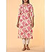 Multi colour 60's cotton printed kurti with lace detailing