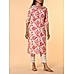 Multi colour 60's cotton printed kurti with lace detailing