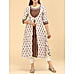 Brown modal chanderi kurti with print