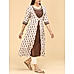 Brown modal chanderi kurti with print