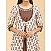 Brown modal chanderi kurti with print