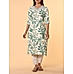 Multi colour cotton flax printed kurti