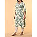 Multi colour cotton flax printed kurti