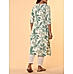 Multi colour cotton flax printed kurti