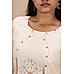 Off white 60's cotton kurti with with embroidery