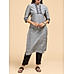 Grey 80's cotton kurti with embroidery