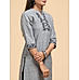 Grey 80's cotton kurti with embroidery