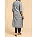 Grey 80's cotton kurti with embroidery