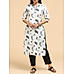 Off white viscose cotton kurti with digital print