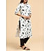 Off white viscose cotton kurti with digital print