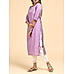 Light purple modal chanderi kurti with embroidery and hand work