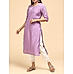 Light purple modal chanderi kurti with embroidery and hand work