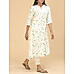 Multi colour cotton dobby printed kurti with embroidery