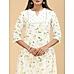 Multi colour cotton dobby printed kurti with embroidery