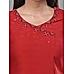 Red viscose plain kurti with embroidery