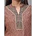 Multi-colour muslin lurex kurti with cording embroidery and matching bottom