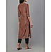 Multi-colour muslin lurex kurti with cording embroidery and matching bottom