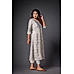 Grey Chanderi Kurti with Foil Print