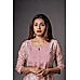 Pink Chanderi Kurti with Foil Print