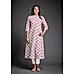 Multi Colour Cotton Flax Kurti with Mill Print