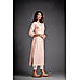 Peach Rayon Plain Kurti with Handwork