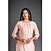 Peach Rayon Plain Kurti with Handwork