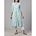 Light blue modal chanderi kurti with embroidery