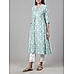 Light blue modal chanderi kurti with embroidery