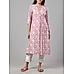 Pink modal chanderi kurti with embroidery