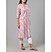 Pink modal chanderi kurti with embroidery