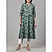 Olive green 60's cotton printed kurti