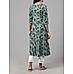 Olive green 60's cotton printed kurti