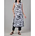 Black and white viscose printed kurthi