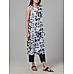 Black and white viscose printed kurthi