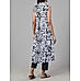 Black and white viscose printed kurthi