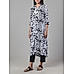 Black and white viscose printed kurthi