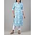 White coton falx printed kurti