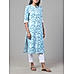 White coton falx printed kurti