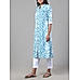 White coton falx printed kurti