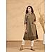 Olive green 60's cotton kurti with print