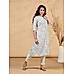 Light blue modal chanderi kurti with floral print