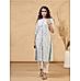 Light blue modal chanderi kurti with floral print