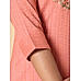 Brick red cotton dobby kurti with embroidery