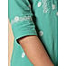 Aqua green cotton dobby kurti with embroidery