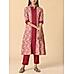 Multi colour cotton printed kurti with embroidery