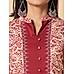 Multi colour cotton printed kurti with embroidery