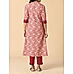 Multi colour cotton printed kurti with embroidery