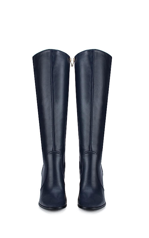 Blue Knee High Boots