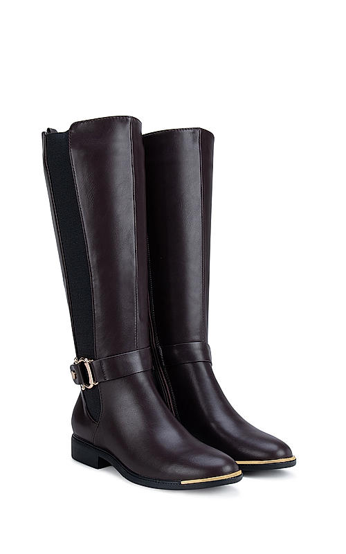 Burgundy Knee High Boots